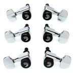 Planet Waves Pwat331l Auto-Trim Kilitli Akustik Gitar Burgu Seti - 3+3 Krom (Profesyonel) | Otomatik Tel Kesme Özelliği, 18:1 Dişli Oranı Ve Kusursuz Akort Kararlılığı