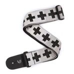 Planet Waves T20W1509 Woven Gitar Askısı - Checkered Crosses (Aksesuar) | Yüksek Kaliteli Jakarlı Dokuma, Damalı Haç Des