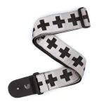 Planet Waves T20w1509 Woven Gitar Askısı - Checkered Crosses (Aksesuar) | Yüksek Kaliteli Jakarlı Dokuma, Damalı Haç Desenli Tasarım, Güvenli