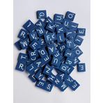 Planet Xpress Ahşap Scrabble Fayans Seti 100 Fayans-Oyun Değiştirme, Scrapbooking, El Sanatları, Mesajlar vb. (1 Set (100 Fayans), Mavi)