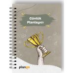 Plango Gri Kupa Günlük Planlayıcı Defter - Daily Planner - Ders Çalışma Planlayıcı Defteri - Planlama Defte