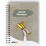 Plango Gri Kupa Günlük Planlayıcı Defter - Daily Planner - Ders Çalışma Planlayıcı Defteri - Planlama Defteri