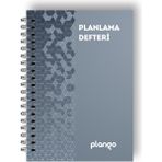 Plango Gri Örgü Günlük Planlayıcı Defter - Daily Planner - Ders Çalışma Planlayıcı Defteri - Planlama Defteri