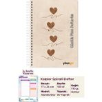 Plango Kalplerin Dansı Spiralli Günlük Planlama Defteri - 100 Sayfa - 17X24 Planlayıcı Defter