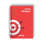Plango Kırmızı Hedef Günlük Planlayıcı Defter - Daily Planner - Ders Çalışma Planlayıcı Defteri - Planlama