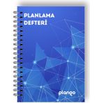Plango Mavi Işıklar Günlük Planlayıcı Defter - Daily Planner - Ders Çalışma Planlayıcı Defteri - Planlama Defteri