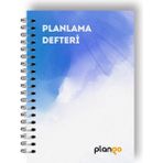 Plango Mavi Suluboya Günlük Planlayıcı Defter - Daily Planner - Ders Çalışma Planlayıcı Defteri - Planlama Defteri