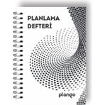 Plango Siyah Girdap Günlük Planlayıcı Defter - Daily Planner - Ders Çalışma Planlayıcı Defteri - Planlama Defteri