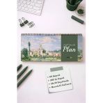 Plango Tarihsiz Spiralli Haftalık Masaüstü Planlayıcı - KALE - 10x30 cm