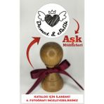 Plankton Tasarım Aşk Kitap Mührü, Aşk Kitap Kaşesi, Kişiye Özel, Ahşap - Doğal Ahşap - Mühür yüksekliği: 8 cm, çapı: 4 cm
