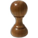 Plankton Tasarım Vernikli Doğal Ahşap Kaşe/Damga/Mühür Sapı - 40mm - Yükseklik: 8 cm, Çap: 4 cm