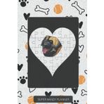 Planner: Leonberger Heart Jigsaw Pieces Design - Light Themed For Dog Lovers