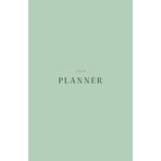 Planner settimanale 2024: Agenda 12 mesi dal design minimal verde pastello - Diario per lavoro, università, scuola o ufficio