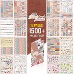 Planner Sticker Set - 1500+ Adet Çıkartma - Takvim, Ajanda, Günlük, Planlayıcı, Not Defteri, Journal Için Düzenleyici Etiketler - Scrapbook Sticker - Stickeralbum - 3 Aylık Sticker Book