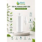 plant-home 100 ML Parmak Sprey Şişe Polietilen (PE) | Kolonya, Parfüm, Dezenfektan ve Kozmetik İçin Sprey Şişe