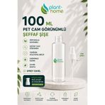 plant-home 100Ml Pet Cam Görünümlü Şeffaf Şişe Mini Sprey Başlıklı Boş Dolum Şişesi Parfüm Kolonya Dezenfektan