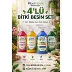 Plant Home Power Mix 4 Lü Bitki Bakım Seti / Orkide Bitki Vitamini / Bloom Çiçek Açtıran / Turbo Booster / Kaktüs Besini
