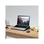 Plasfire Metal Laptop Standı, Siyah, Delikli Yüzey, Masaüstü Kullanımı için, 370x270x66 mm
