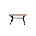 PLASMOB 80X120 MDF Mutfak Masası (Sadece Masa) Salon Masası Balkon Masası Viktoria Serisi-Ceviz/Siyah