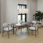 Plasmob 80X140 Siyah-Ceviz Salon ve Mutfak Masası Viktoria Model