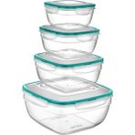 Plastart 4'lü Fresh Box Saklama Kabı Seti 0.6lt+1lt+1.7lt+4.0lt