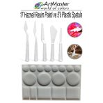 Plastik 17 Hazneli Resim Paleti Ve 5 Li Plastik Spatula Seti 1 Paket Sanatsal Ressam Paleti Plastik Palet Bıçağı