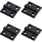 Plastik 40X40 mm Yaprak Menteşe 4 Adet Set Dayanıklı Dolap Çekmece Kapak Mobilya Menteşe Küçük - Siyah - 1