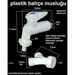 Plastik Bahçe Musluğu 1/2 Çamaşır Musluğu Çatalı Birlikte Set