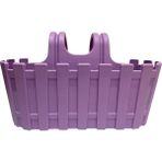 Plastik Balkon Saksısı, Çit Desenli, Askılı Çiçeklik, Dekoratif Saksı 28X12