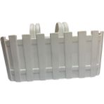 Plastik Balkon Saksısı, Çit Desenli, Askılı, Dikdörtgen Çiçeklik 28X12
