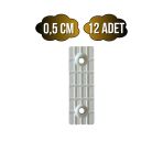 Plastik Beyaz Baza Papuç Dolap Ve Mobilya Ayağı(Beyaz)(Boy:5cm En:1,5Cm Yük:0,5Cm) Beyaz Beyaz - 12 Adet