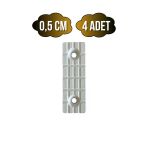Plastik Beyaz Baza Papuç Dolap Ve Mobilya Ayağı(Beyaz)(Boy:5cm En:1,5Cm Yük:0,5Cm) Beyaz Beyaz - 4 Adet