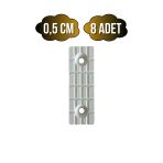 Plastik Beyaz Baza Papuç Dolap Ve Mobilya Ayağı(Beyaz)(Boy:5cm En:1,5Cm Yük:0,5Cm) Beyaz Beyaz - 8 Adet