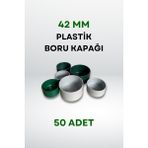 Plastik Boru Kapağı 42 Mm 50 Adet - Yeşil