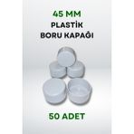 Plastik Boru Kapağı 45 mm (50 Adet) - Antrasit