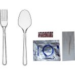 Plastik Çatal+Kaşık Lüx Set (Yemek Seti) 200'lü - 200 Adet