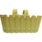 Plastik Çit Tasarımlı Balkon Saksısı, Asılabilir Çiçeklik, Dekoratif Bahçe Aksesuar 28X12