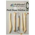 Plastik Ebeşuar Modelleme Seti 5 Li 1 Paket Plastik Kil Seramik Oyma Modelleme Modelaj Seti Heykel Oyma