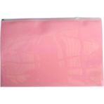 Plastik Fermuarlı A4 Boy Ödev Dosyası 1 Adet (23X33 Cm) - Pembe