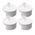 Plastik Gider Kapağı ve Yer Süzgeci Izgarası, 8 cm x 3.9 cm, 4'lü Set, Banyo Mutfak Balkon Çamaşır Odası için Beyaz