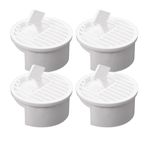 Plastik Gider Kapağı ve Yer Süzgeci Izgarası, 8 cm x 3.9 cm, 4'lü Set, Banyo Mutfak Balkon Çamaşır Odası için Beyaz