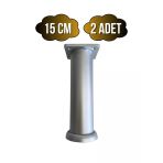 Plastik Gümüş Ayarlı Ayak Mobilya Masa Ve Dolap Ayağı(12Cm - 15Cm)(Gümüş - Gri) Gümüş 15Cm 15Cm - 2 Adet