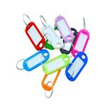 Plastik Isim Yazılabilen Karışık Renk 10 Adet Anahtarlık (5CMX2CM)