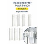 Plastik Kalorifer Petek Suluğu 7 Li Set Radyatör Nemlendirici Su Kabı Isıya Dayanıklı Beyaz