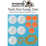 Plastik Kasnak 24Mm Ve 6.5Mm 10 Lu 1 Paket Tekerlek Yuvarlak Kasnak Oyuncak Çıkrık Makara Motor Kasnağı Deney Okul Hobi