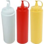 Plastik Ketçap, Mayonez, Sos Şişesi 700 ml - kırmzı