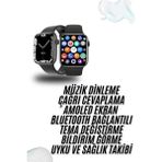 Plastik Kordonlu Kalp Atışı Uyku Takibi ve Çağrı Cevaplayabilen Akıllı Saat - Renkli