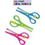 Plastik Korumalı Küt Uçlu Yaylı Çocuk Makası 1 Adet - Yeşil - 13 cm - okul tipi