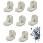 Plastik Köşebent, L Şekilli, Beyaz, Mobilya Duvar Montajı Için, 2 X 2 Cm, 4 Mm Kalınlık, 8 Adet, Raf Dolap Sabitleme,