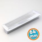 Plastik Kulp 64 mm Mutfak Mobilya Çekmece Mutfak Dolap Dolabı Kulpları Kapak Kulbu 6.4 cm Gümüş - 1